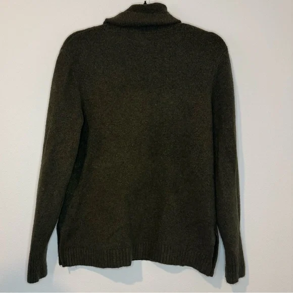 J.Crew Extra-Soft Funnel Neck Sweater Olive Green Women’s Medium - Picture 4 of 6